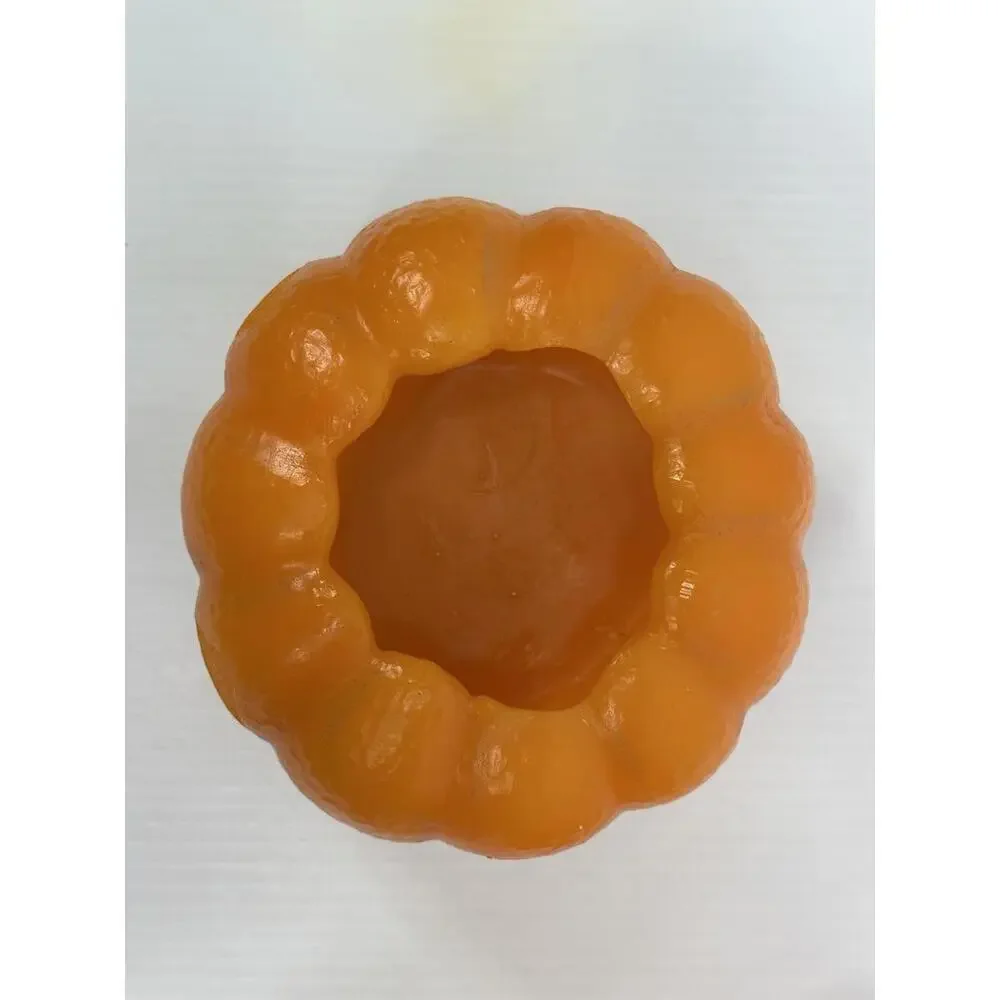 3 VTG Wax Jack o lantern Halloween Pumpkin Luminary‎ Electric Tea Light Holder